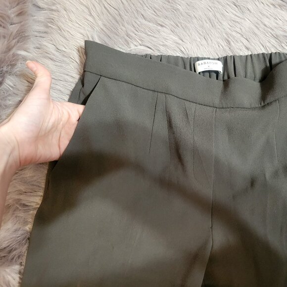 (GREEN. Not Grey) Babaton Conan Cropped Dress Pants, Size 4 - Picture 3 of 7